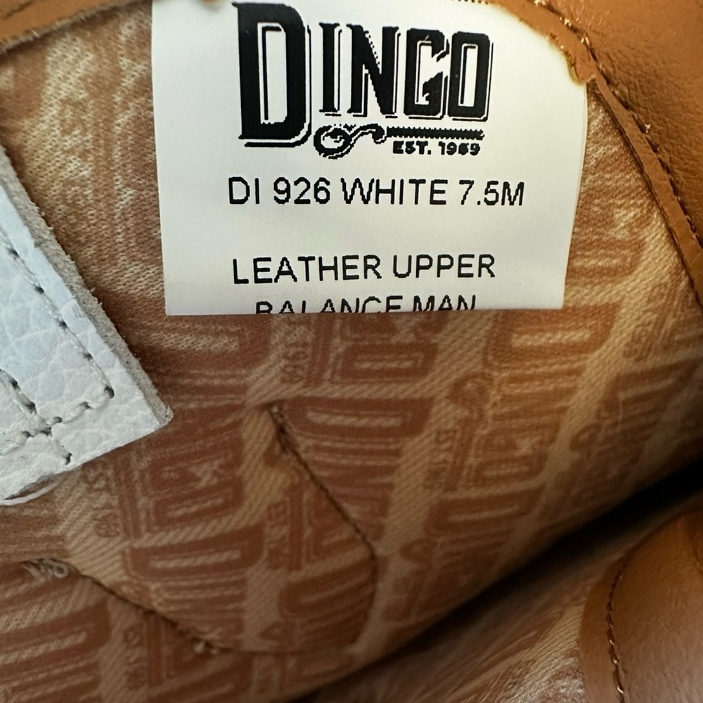 Dingo White Leather Western Boots - Picture 4 of 6